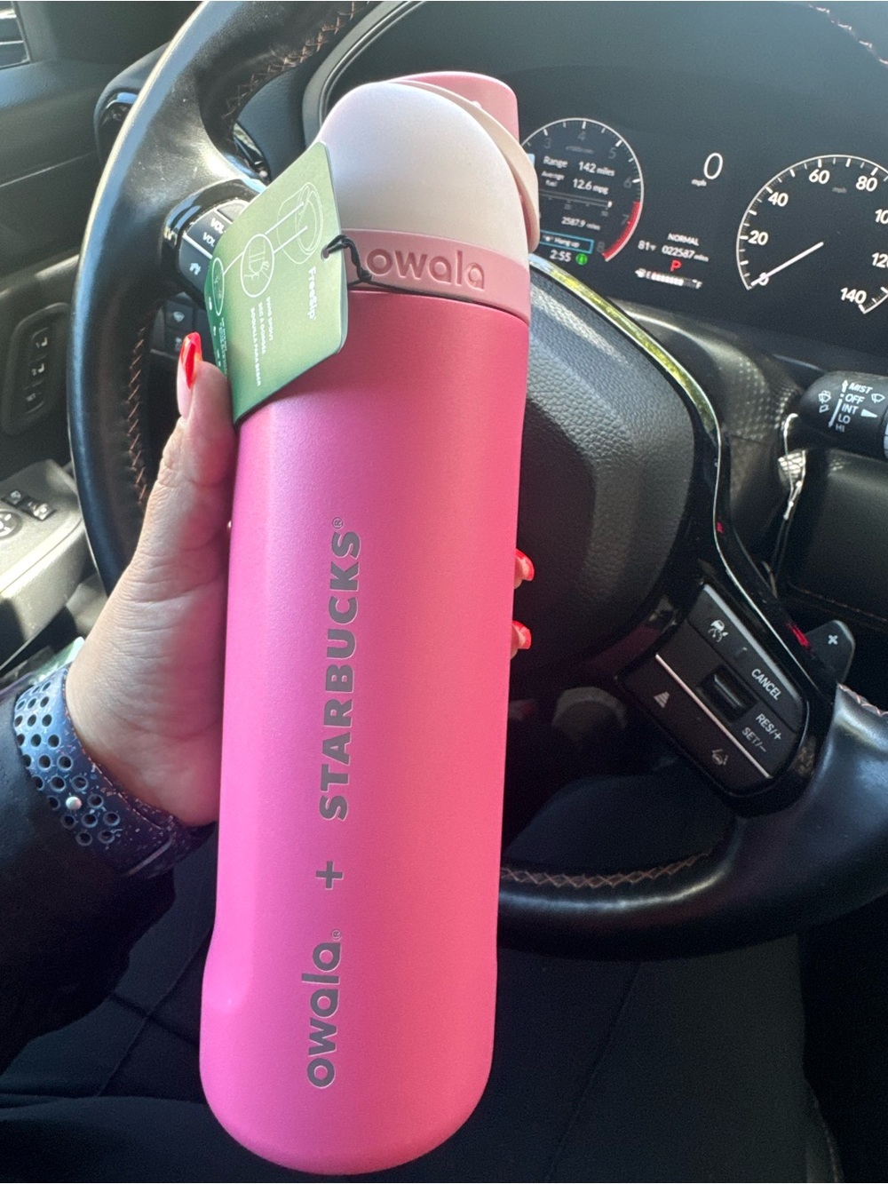 Owala x Starbucks Pink Insulated Travel Bottle